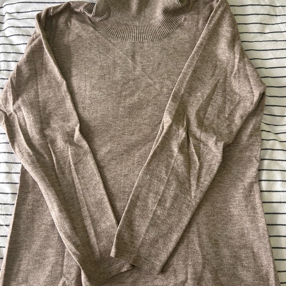 Cozy Tan Turtleneck Sweater